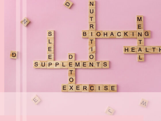 Biohacking spelt out in scrabble letters